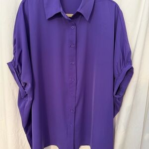 Elegant Purple Women's Blouse
